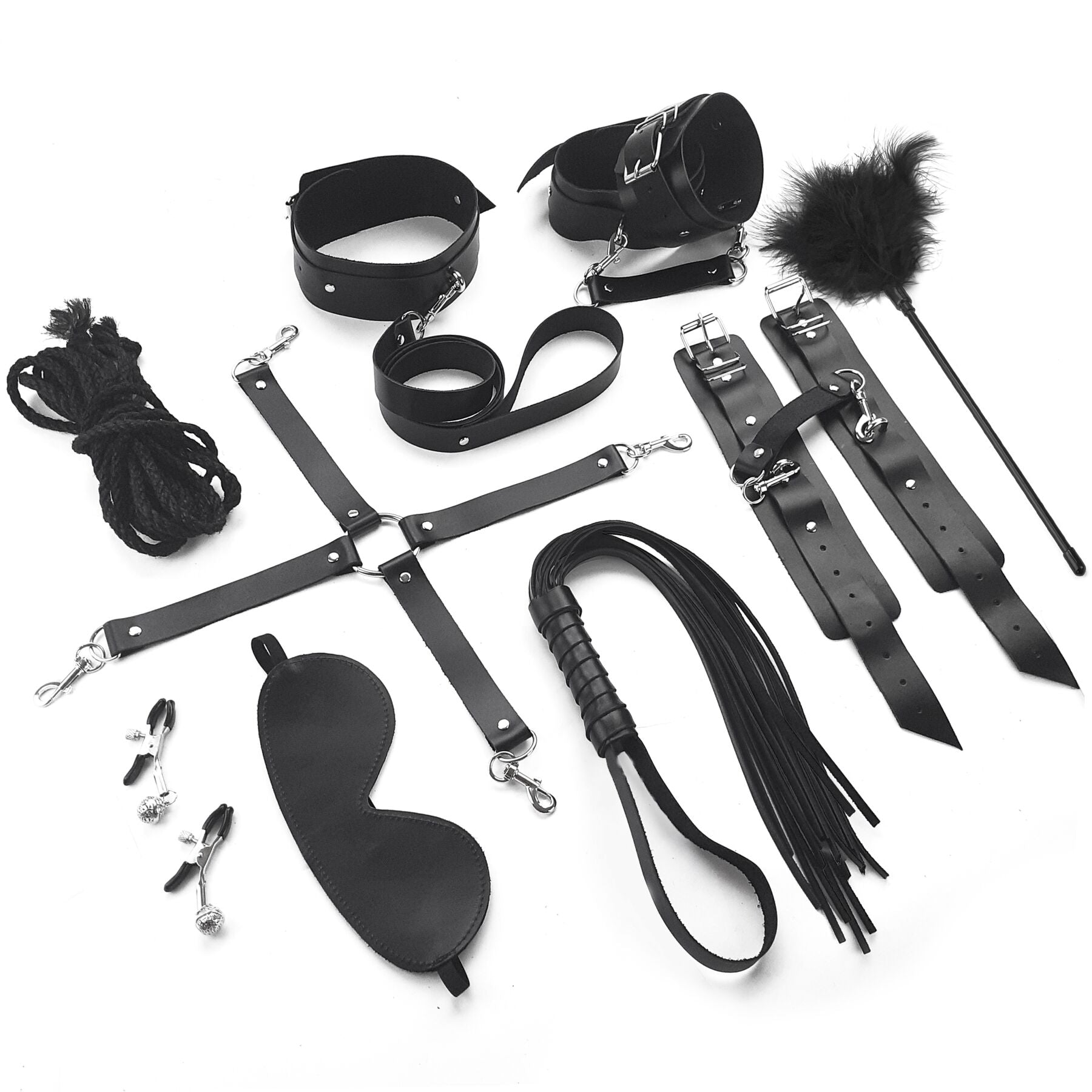 Art of Sex (Україна) Набір BDSM Art of Sex – Set Leather, 10 предметів, чорний, натуральна шкіра