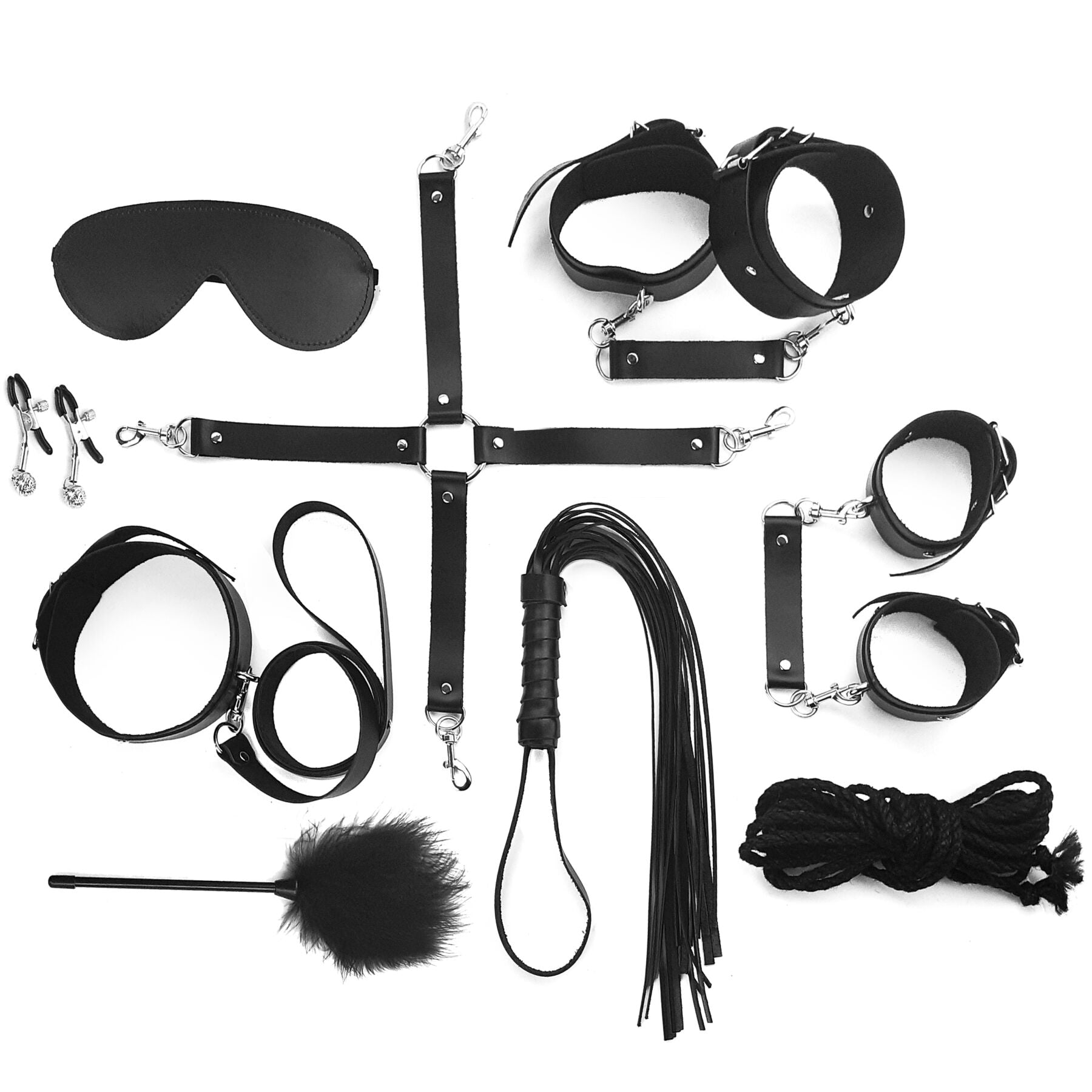 Art of Sex (Україна) Набір BDSM Art of Sex – Set Leather, 10 предметів, чорний, натуральна шкіра