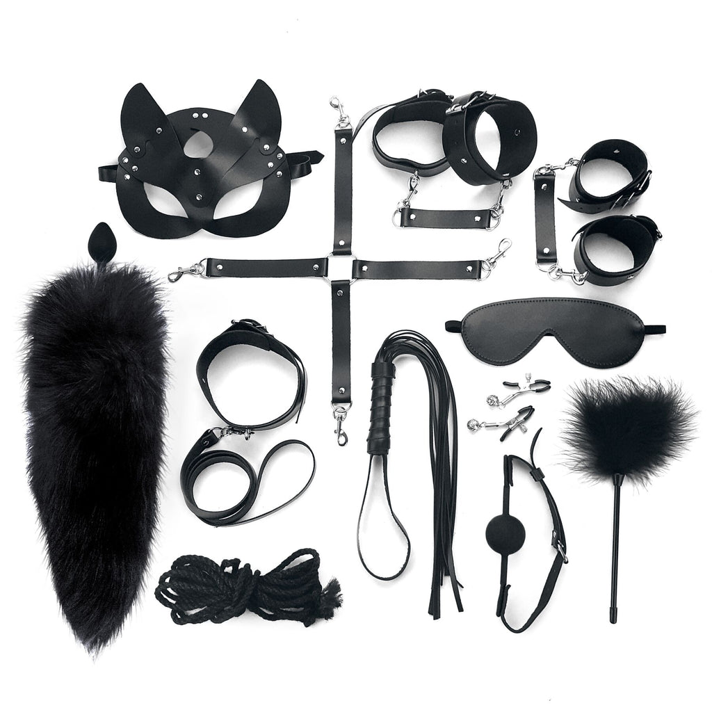 Art of Sex (Україна) Набір BDSM Art Of Sex – Maxi BDSM Set Leather, 13 предметів, чорний, натуральна шкіра