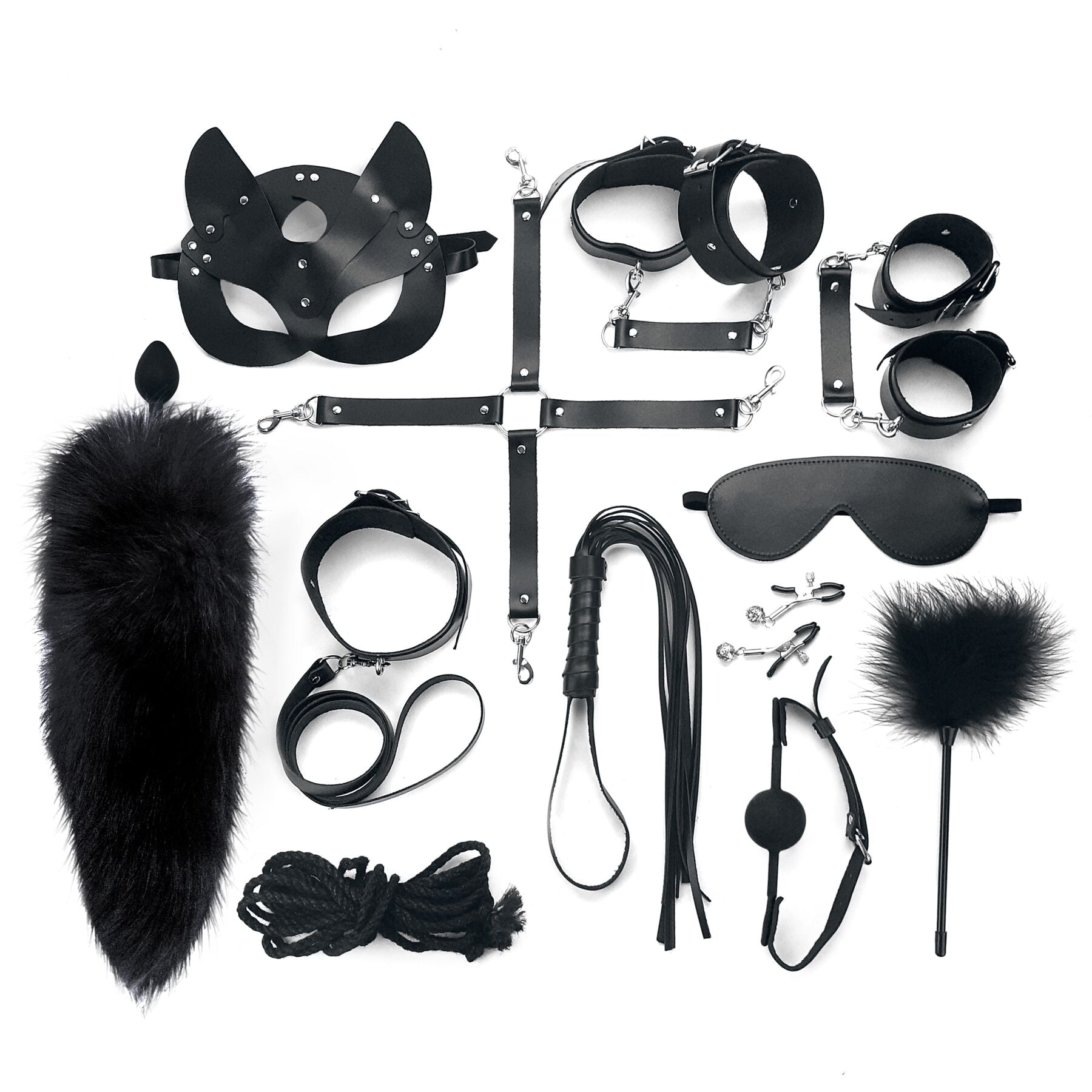 Art of Sex (Україна) Набір BDSM Art Of Sex – Maxi BDSM Set Leather, 13 предметів, чорний, натуральна шкіра