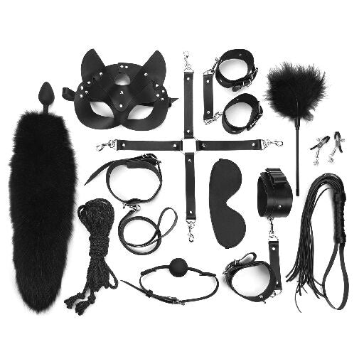 Art of Sex (Україна) Набір BDSM Art Of Sex – Maxi BDSM Set Leather, 13 предметів, чорний, натуральна шкіра