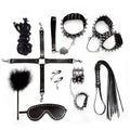 Art of Sex (Україна) BDSM-набір Art of Sex – Spikes BDSM Set Leather, 10 предметів, чорний, натуральна шкіра