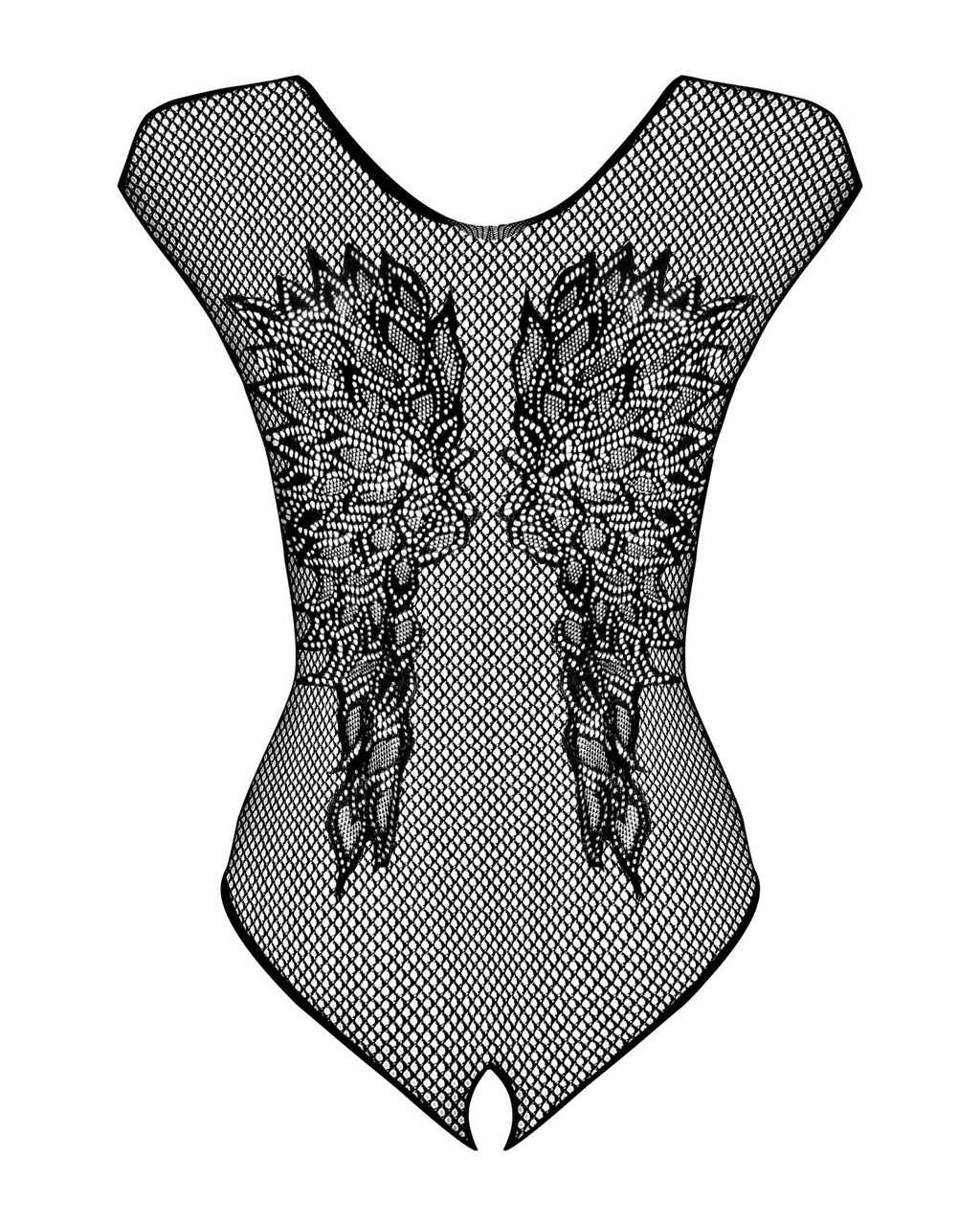 Obsessive (Польща) Бодістокінг із великої сітки з мереживом Obsessive B112 teddy XL/XXL, чорний, з доступом