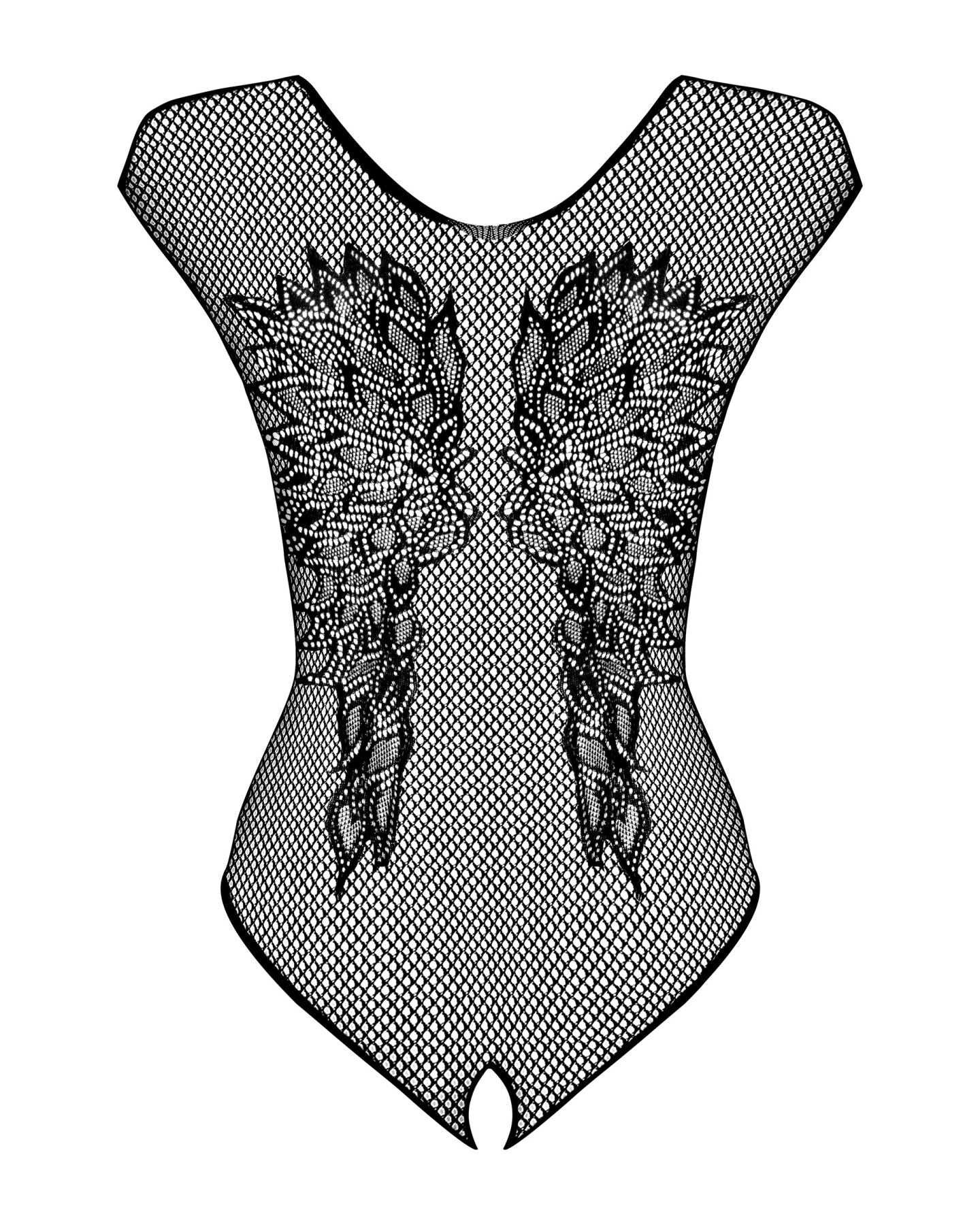 Obsessive (Польща) Бодістокінг із великої сітки з мереживом Obsessive B112 teddy XL/XXL, чорний, з доступом
