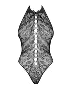 Бодістокінг з великими осередками та відкритою спиною Obsessive B119 teddy S/M/L, халтер