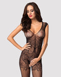 Obsessive (Польща) Бодістокінг Obsessive Bodystocking F234 S/M/L, абстрактний малюнок, глибоке декольте
