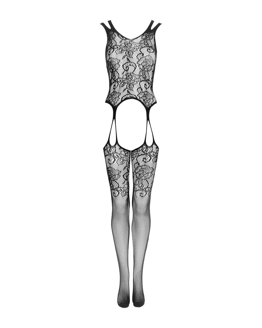 Obsessive (Польща) Бодістокінг Obsessive Bodystocking F237 S/M/L, рослинне плетіння, імітація панчіх
