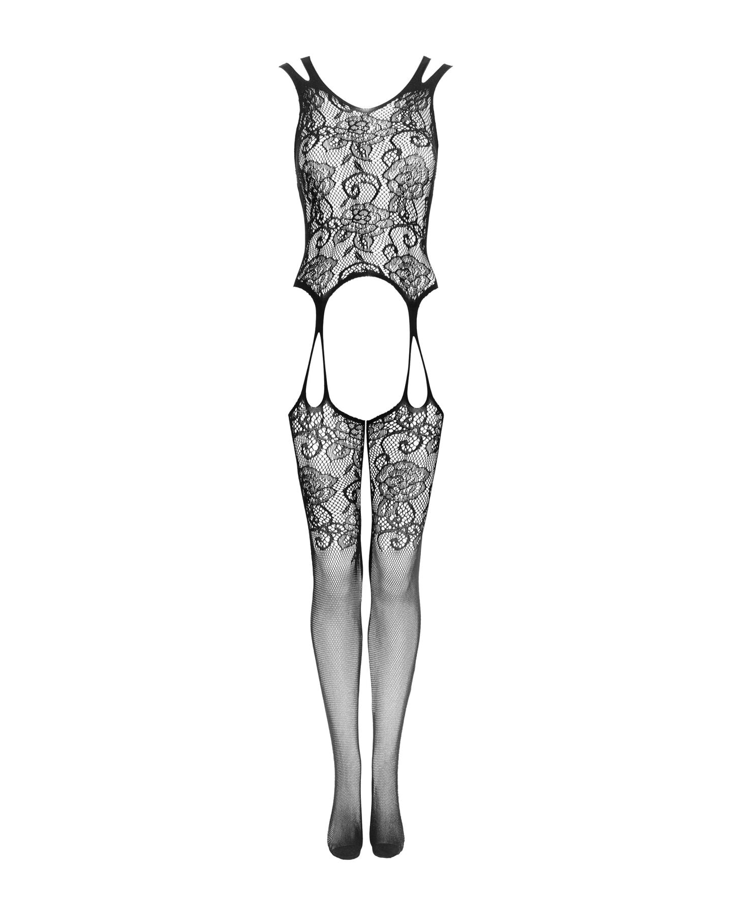 Obsessive (Польща) Бодістокінг Obsessive Bodystocking F237 S/M/L, рослинне плетіння, імітація панчіх