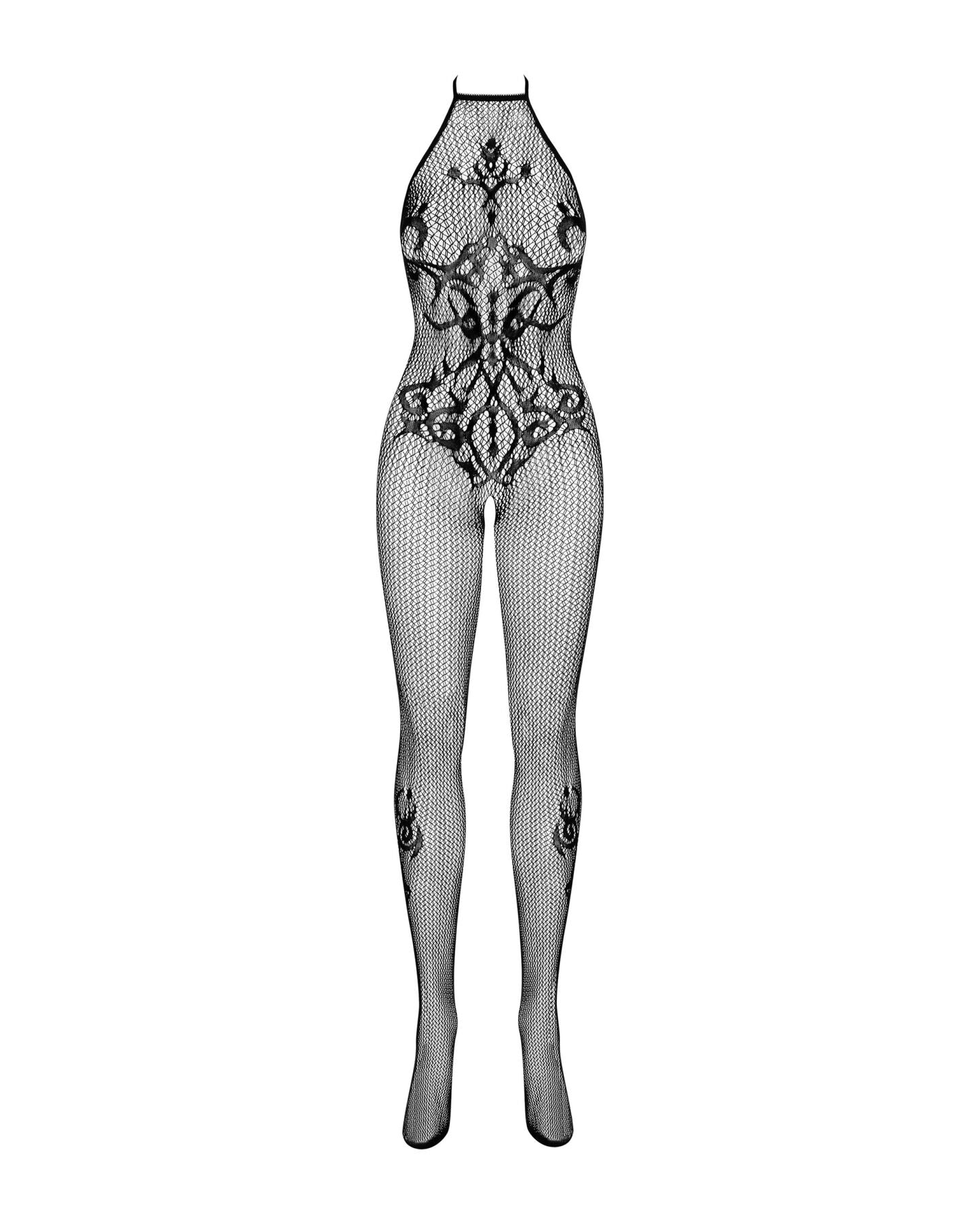 Obsessive (Польща) Бодістокінг Obsessive Bodystocking G308 S/M/L, халтер, декор у вигляді татуювання