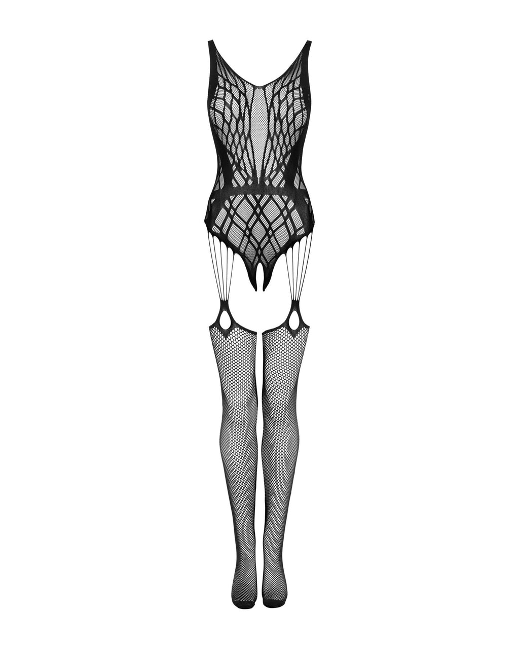 Obsessive (Польща) Бодістокінг Obsessive Bodystocking G324 S/M/L black, силуетний малюнок