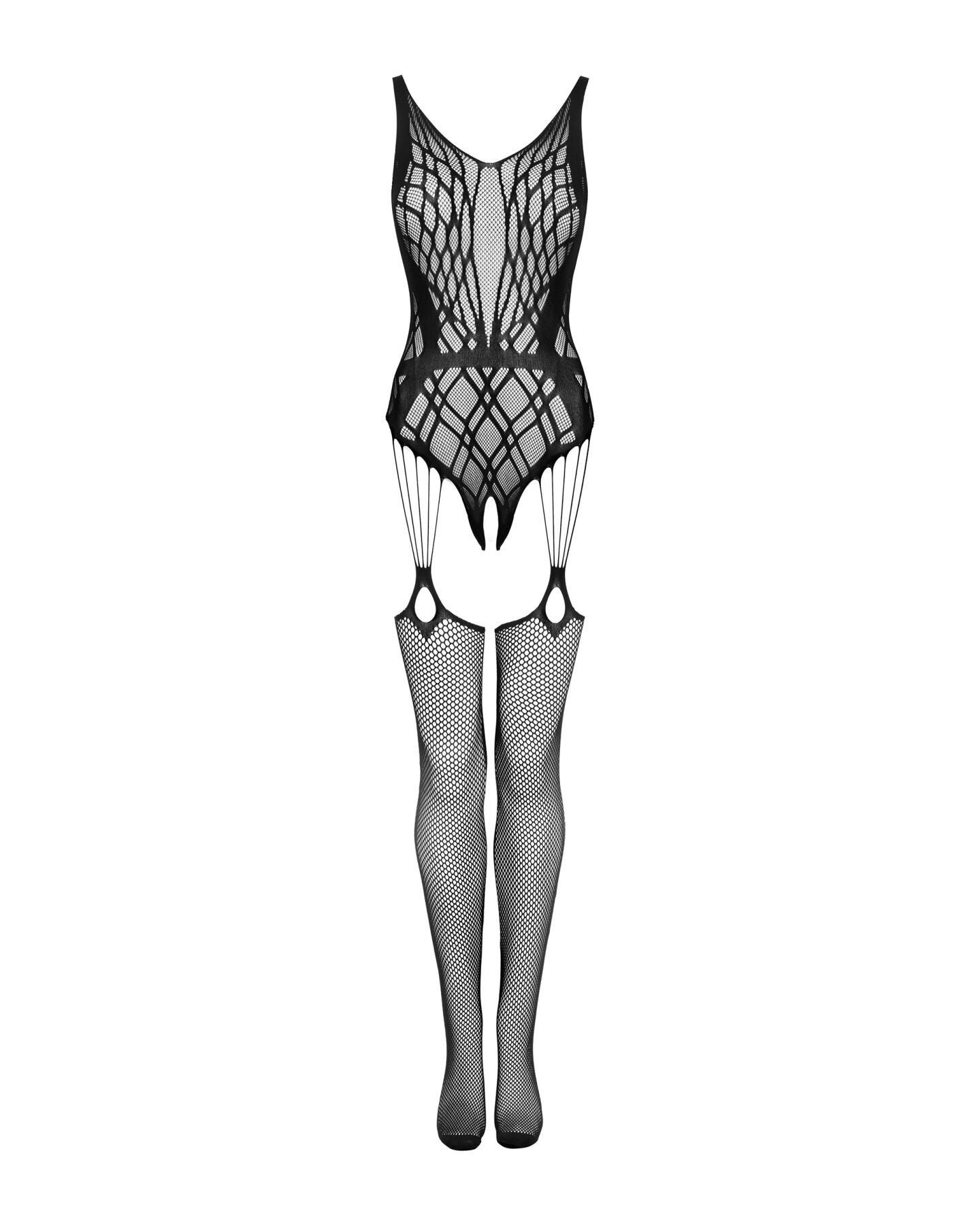 Obsessive (Польща) Бодістокінг Obsessive Bodystocking G324 S/M/L black, силуетний малюнок