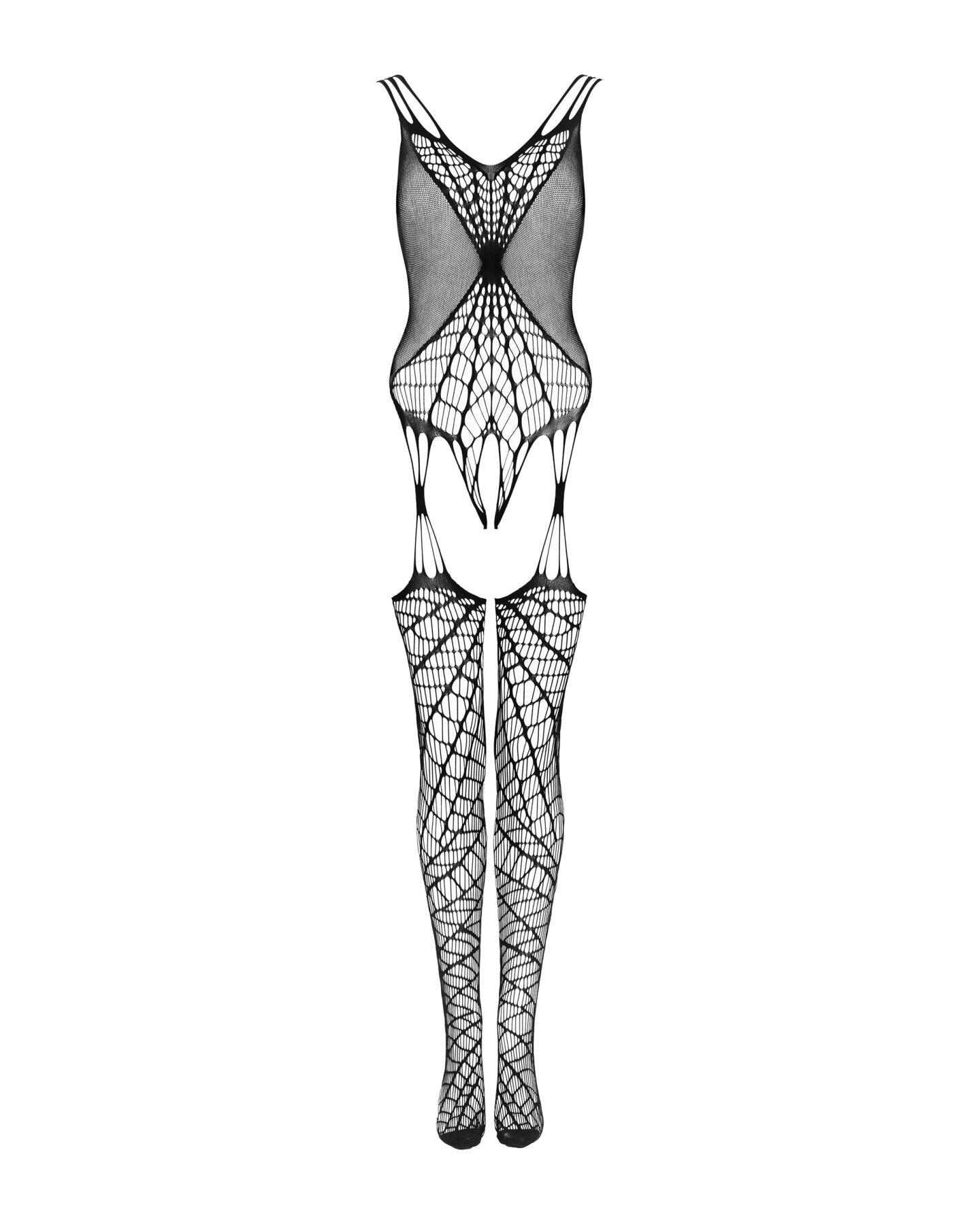 Obsessive (Польща) Ажурний бодістокінг під павутину Obsessive Bodystocking G325 black S/M/L, чорний, комбінезон