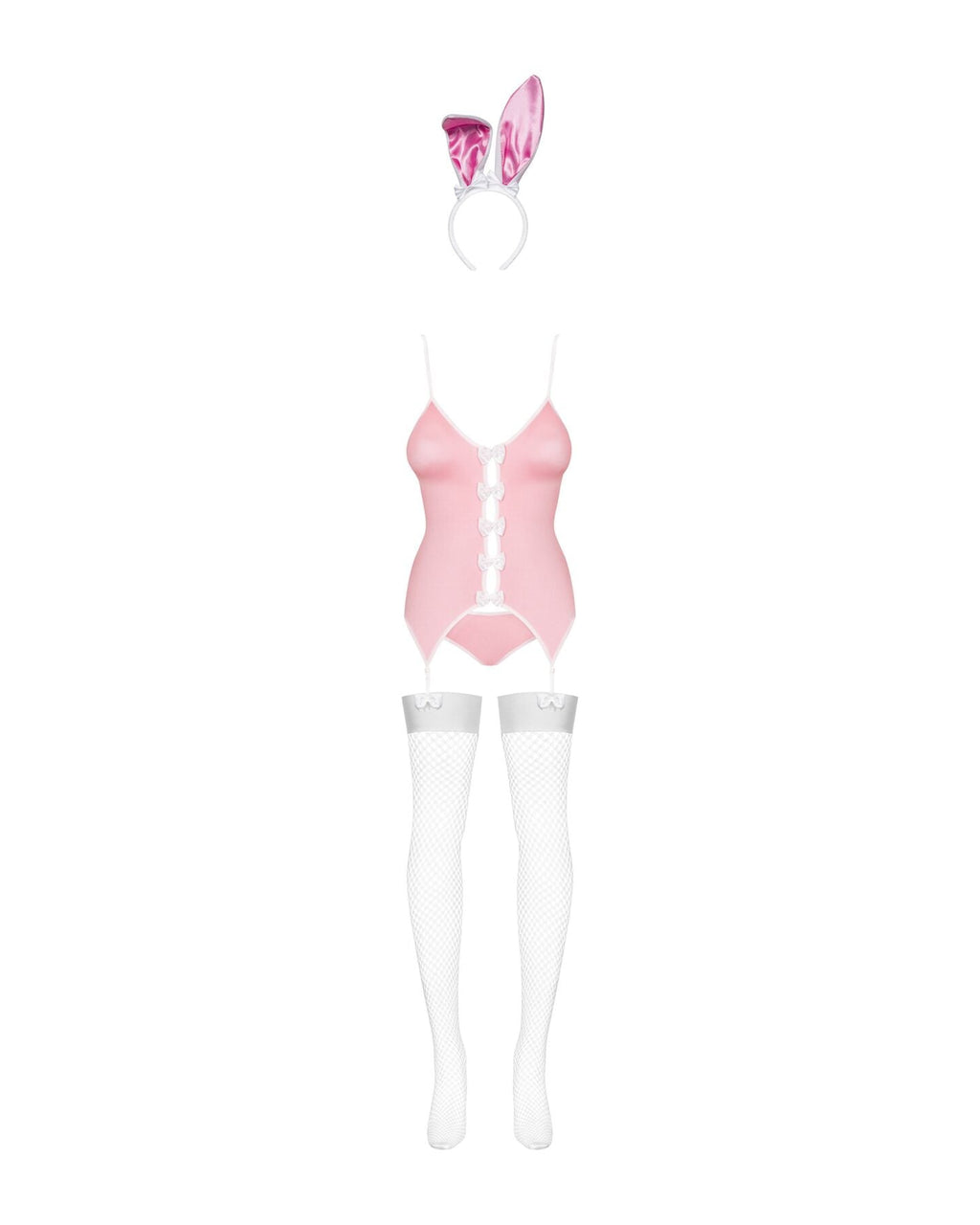 Еротичний костюм зайчика Obsessive Bunny suit 4 pcs costume pink L/XL, рожевий, 