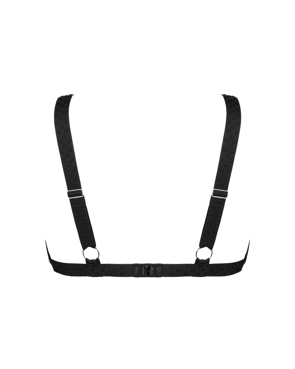 Мереживний бюстгальтер із трикутною чашкою Obsessive Estiqua bra M/L, чорний, ши