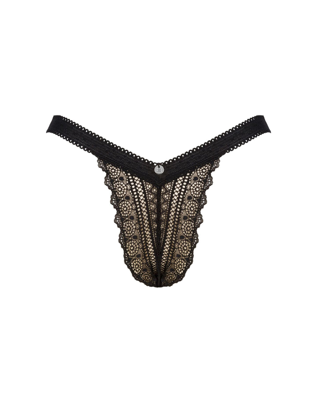 Obsessive (Польща) Мереживні трусики із заниженою талією Obsessive Estiqua panties M/L, чорні