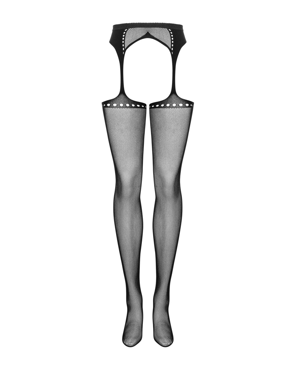 Obsessive (Польща) Сітчасті панчохи-стокінги зі стрілкою Obsessive Garter stockings S314 S/M/L, чорні, імітація гартері