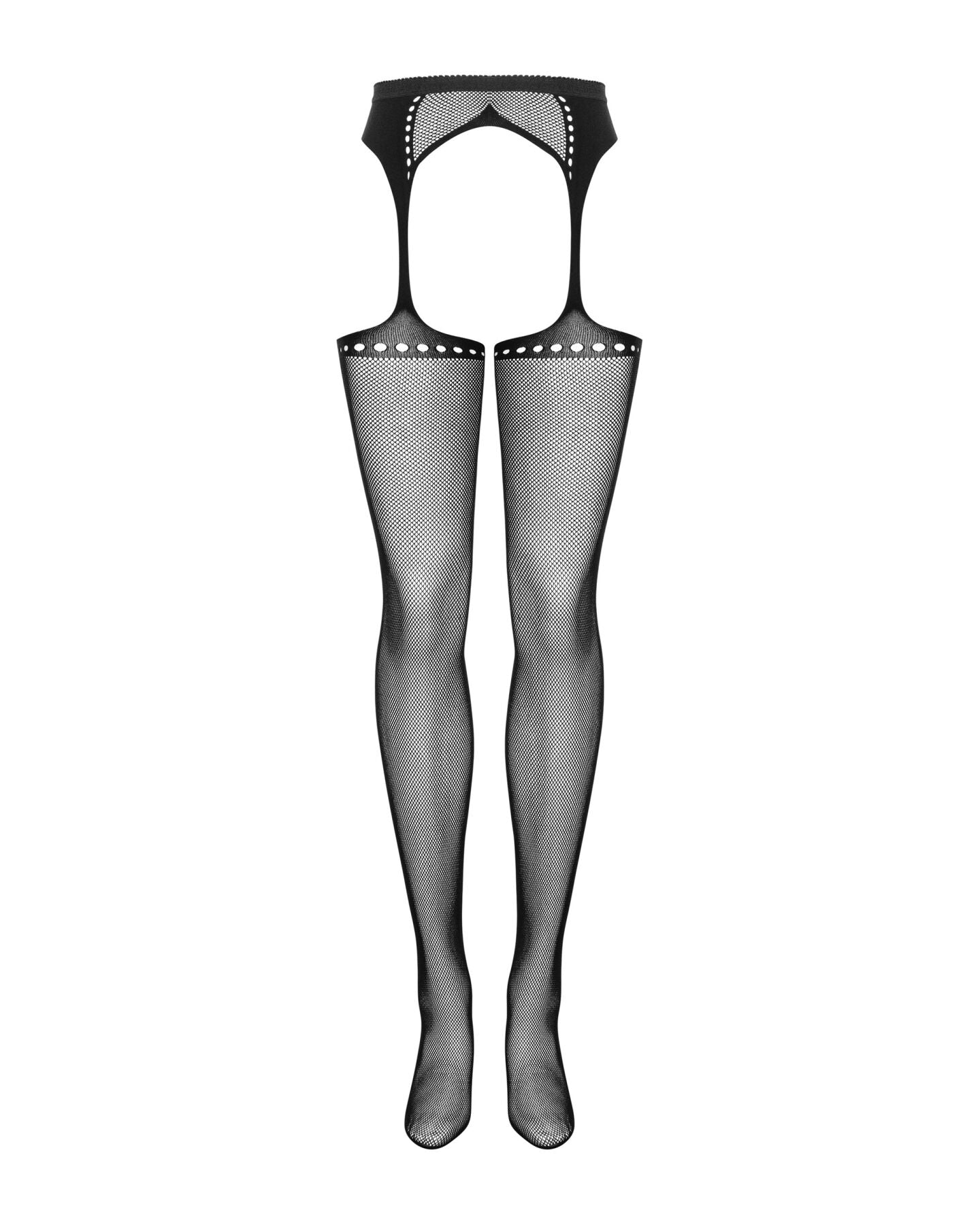 Obsessive (Польща) Сітчасті панчохи-стокінги зі стрілкою Obsessive Garter stockings S314 S/M/L, чорні, імітація гартері