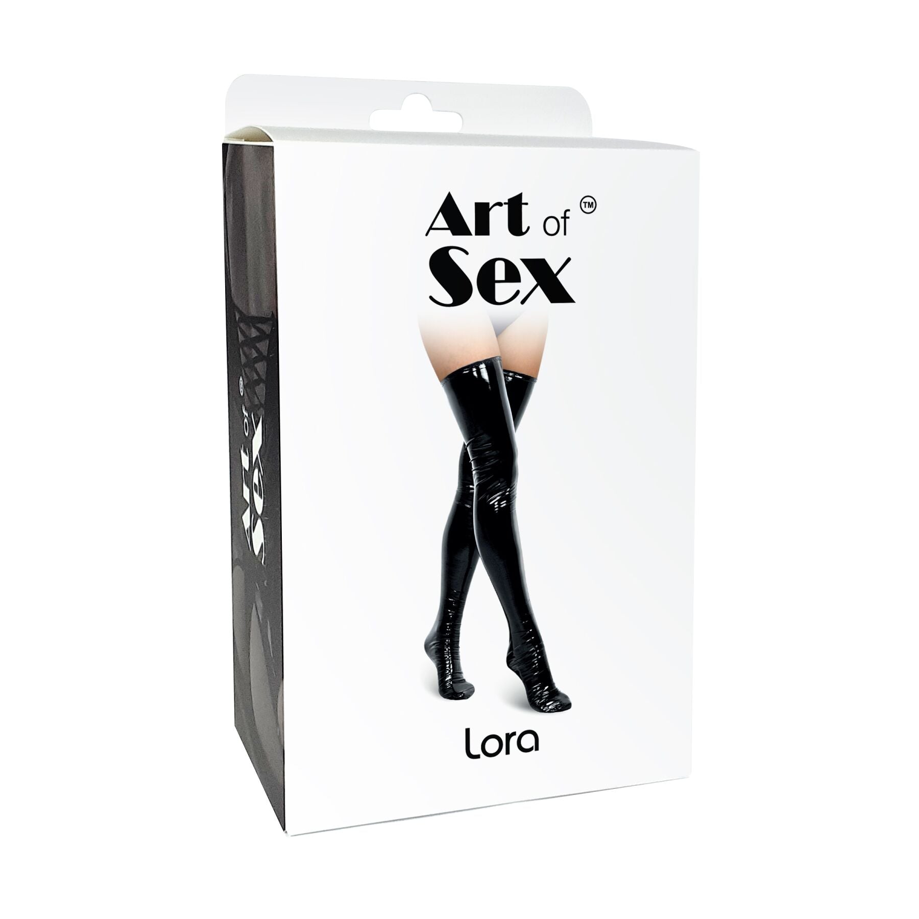 Art of Sex (Україна) Сексуальні вінілові панчохи Art of Sex - Lora, розмір L, колір чорний