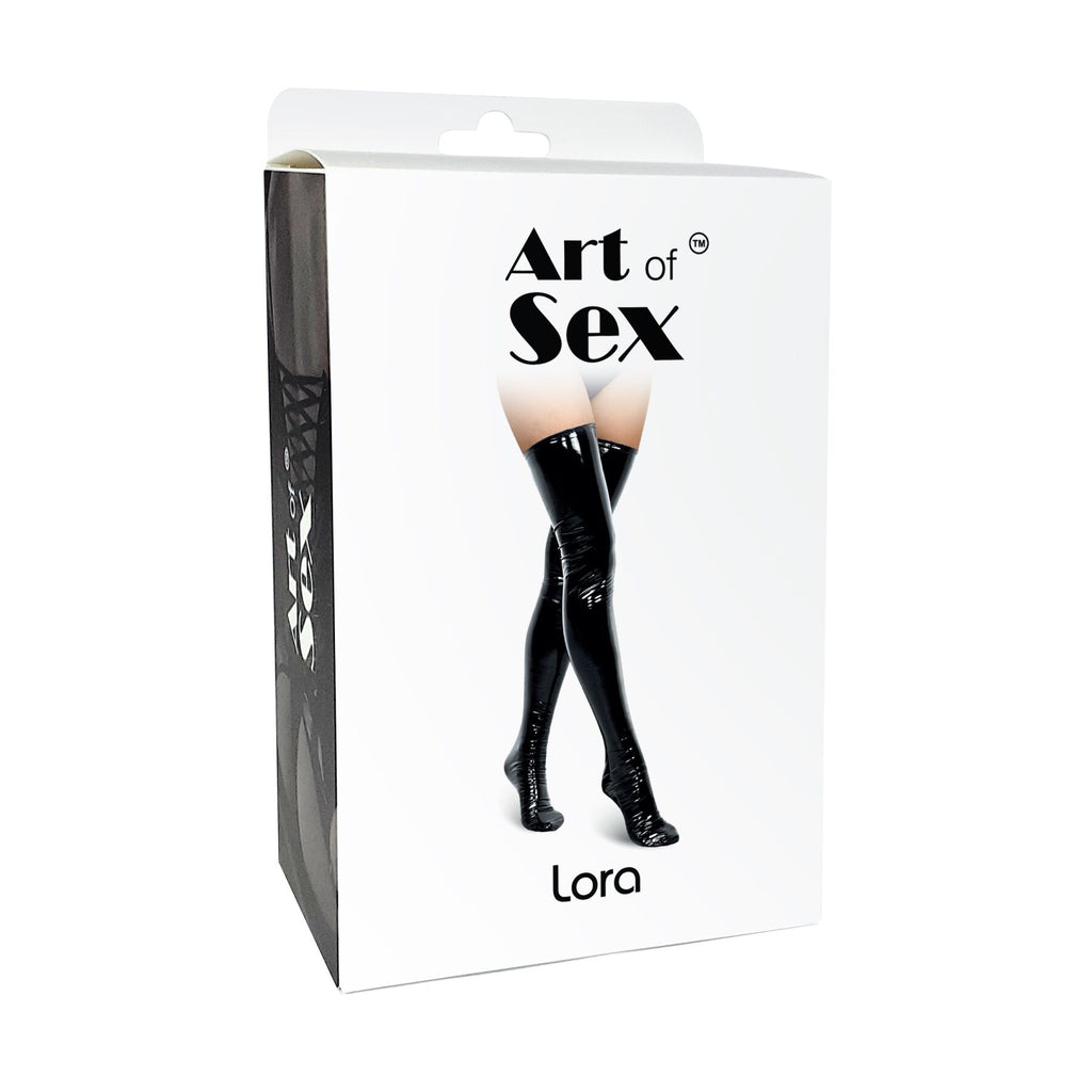 Art of Sex (Україна) Сексуальні вінілові панчохи Art of Sex - Lora, розмір L, колір червоний