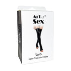 Сексуальні вінілові панчохи Art of Sex - Lora з відкритими пальцями та п'ятою, р