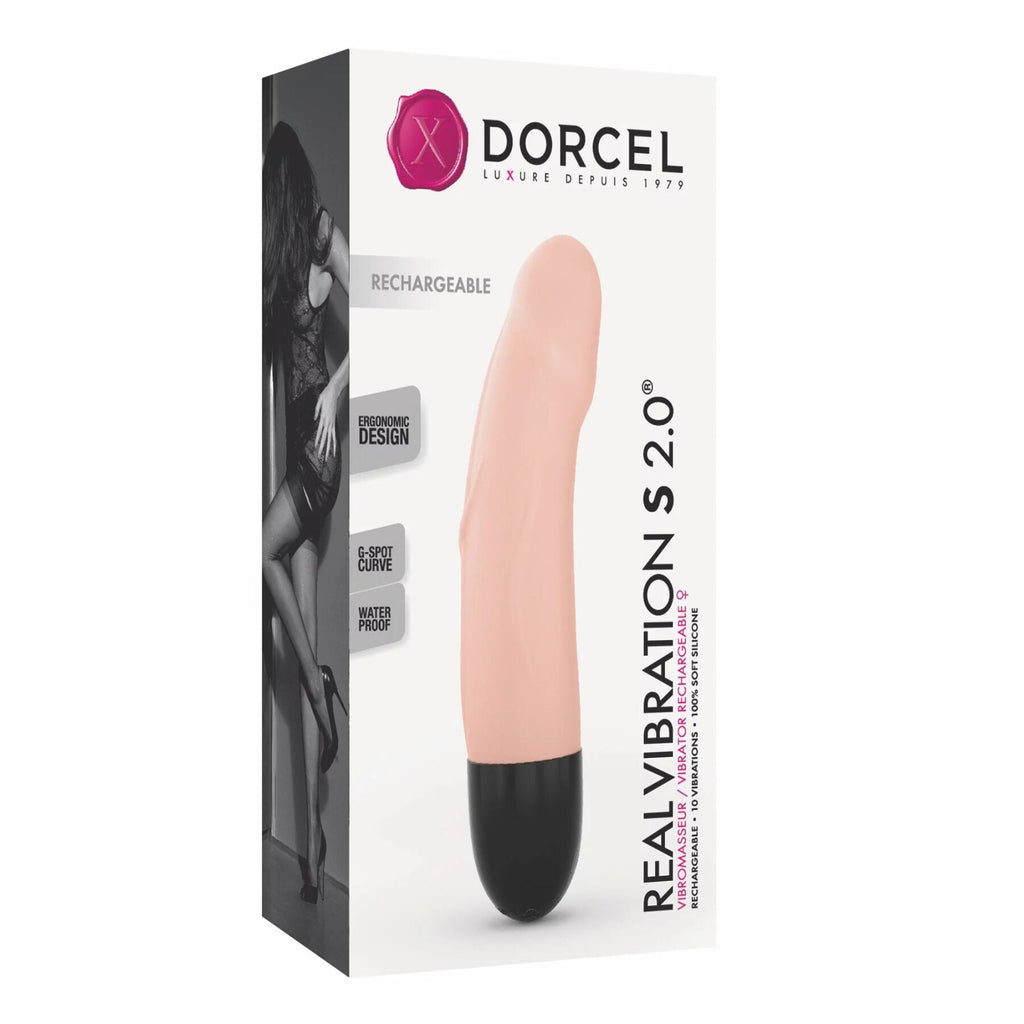 Вібратор Dorcel Real Vibration S Flesh 2.0, діаметр 3,7см, перезаряджається, для