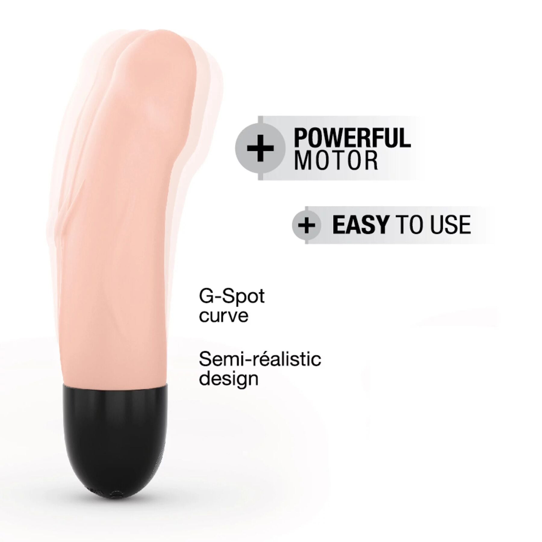 Вібратор Dorcel Real Vibration S Flesh 2.0, діаметр 3,7см, перезаряджається, для