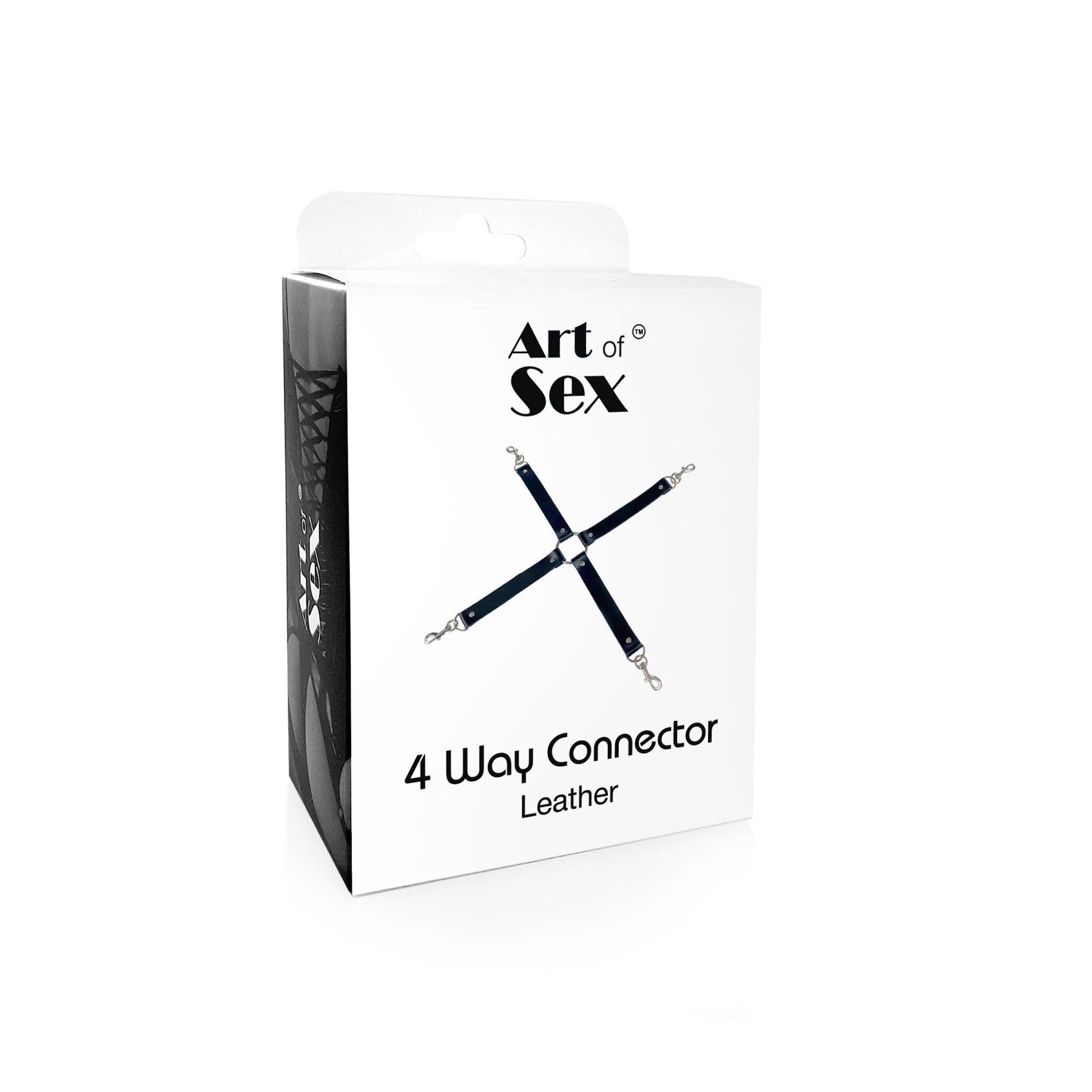 Art of Sex (Україна) Хрестовина з натуральної шкіри Art of Sex – 4 Way Connector, чорний