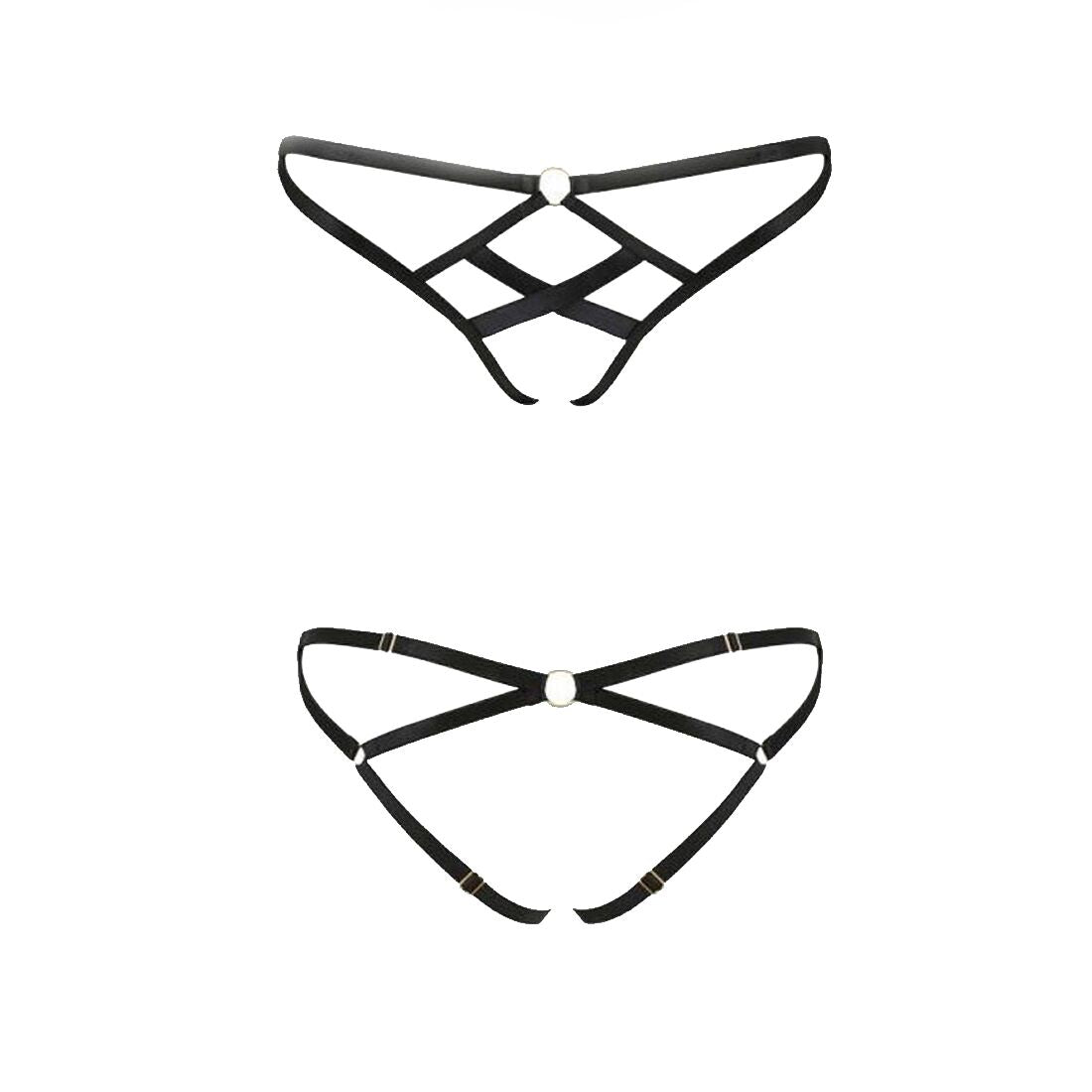 Passion (Польща) Трусики зі стреп Passion Exclusive NICKY THONG XXL/XXXL, black