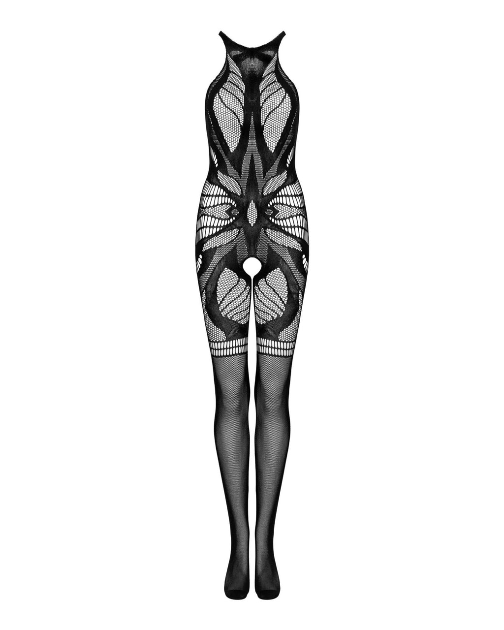 Obsessive (Польща) Сітчастий бодістокінг без рукавів Obsessive Bodystocking G331 S/M/L, black, з доступом