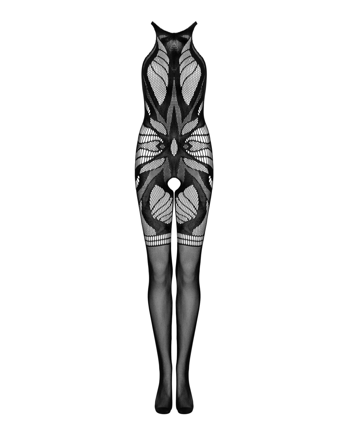 Obsessive (Польща) Сітчастий бодістокінг без рукавів Obsessive Bodystocking G331 S/M/L, black, з доступом