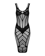 Напівпрозора сукня міді Obsessive D609 dress S/M/L, black