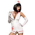 Obsessive (Польща) Еротичний костюм медсестри Obsessive Emergency dress S/M, white, сукня, стринги, рукавички, чепчик, стетоскоп