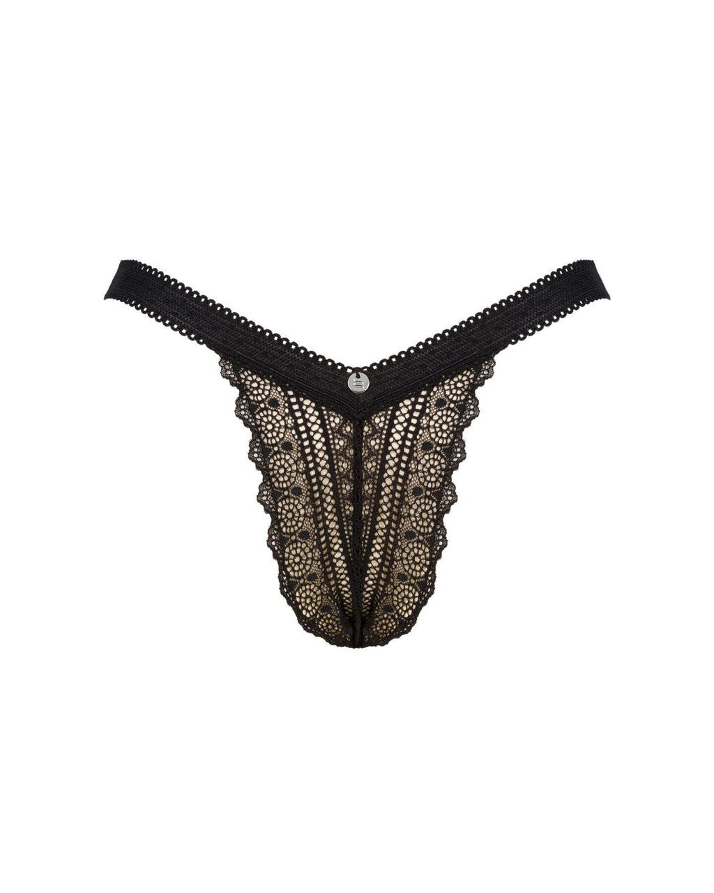 Obsessive (Польща) Мереживні трусики із заниженою талією Obsessive Estiqua panties XS/S, black