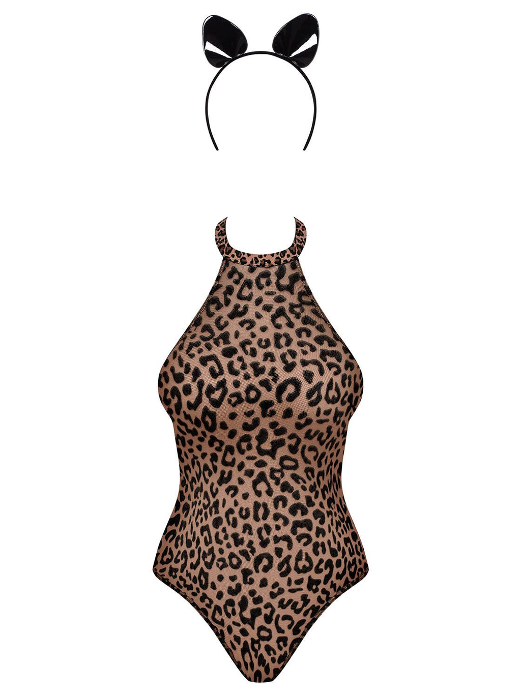 Obsessive (Польща) Еротичний костюм леопарда Obsessive Leocatia teddy XXL, боді, обруч з вушками
