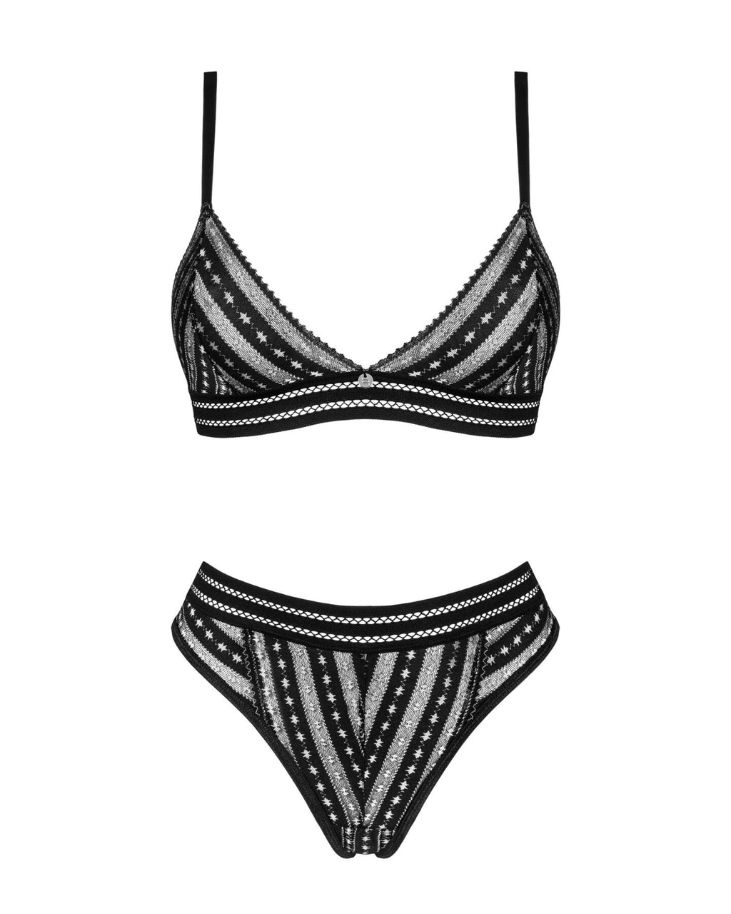 Obsessive (Польща) Комплект білизни Obsessive Natilya 2-pcs set M/L, black, бюстгальтер, трусики
