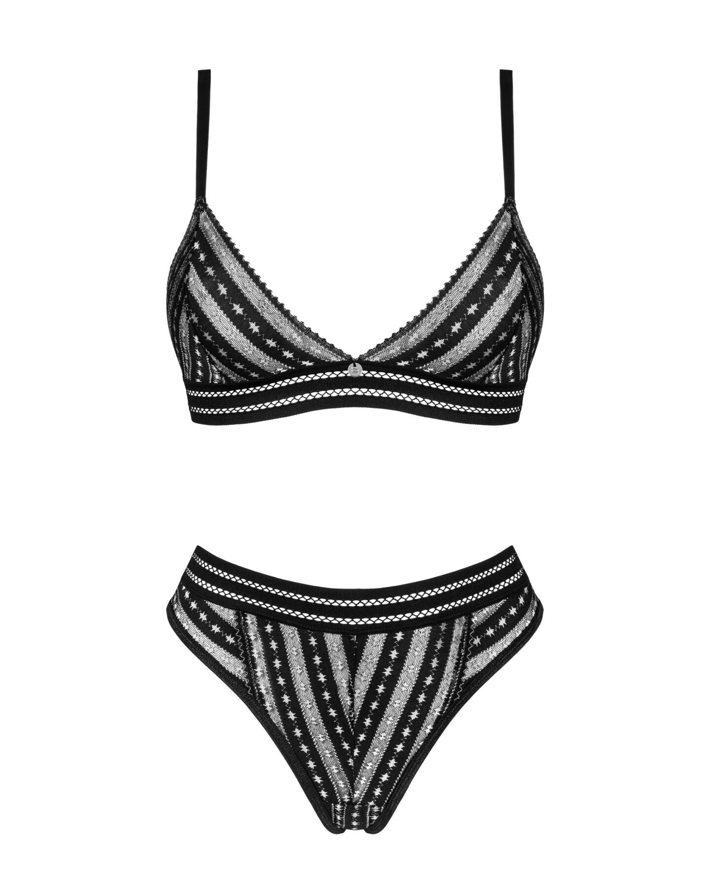 Obsessive (Польща) Комплект білизни Obsessive Natilya 2-pcs set M/L, black, бюстгальтер, трусики