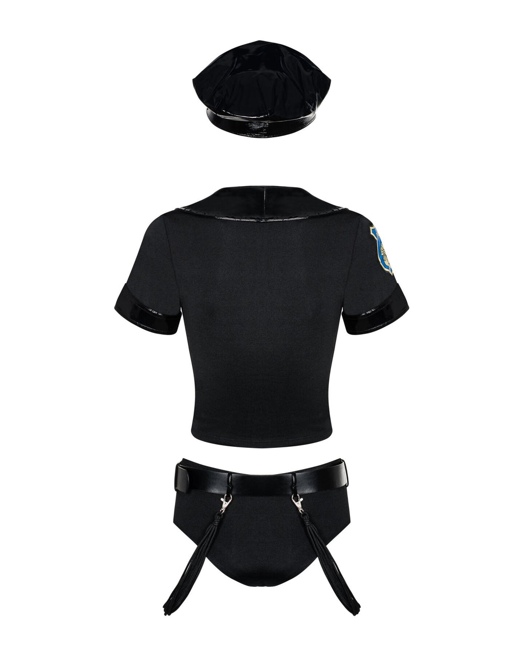 Obsessive (Польща) Еротичний костюм поліцейського Obsessive Police set S/M, black, топ, шорти, кепка, пояс, портупея
