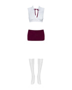 Еротичний костюм студентки Obsessive Student 4 pcs costume, топ, спідниця, стринги, гольфи