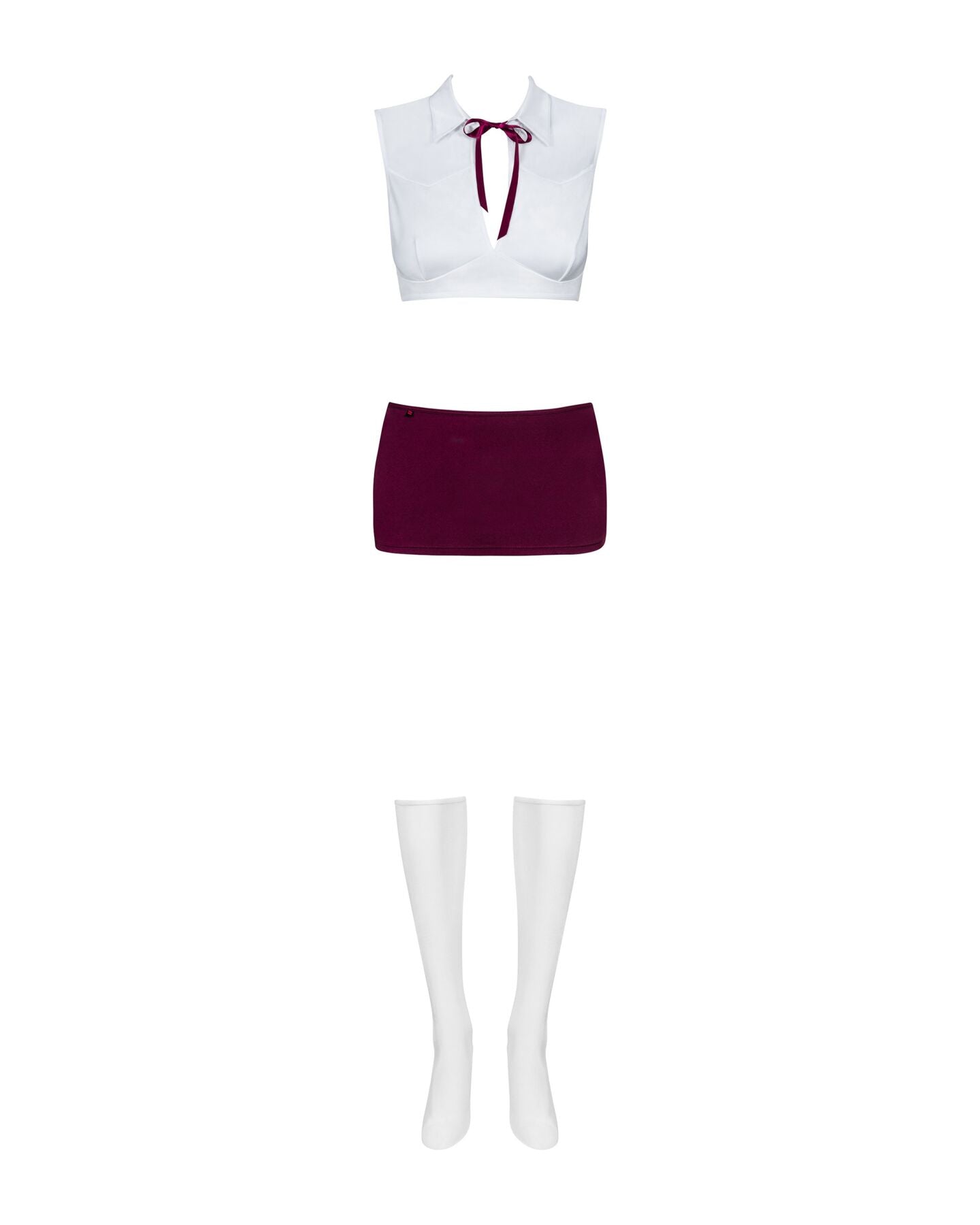 Obsessive (Польща) Еротичний костюм студентки Obsessive Student 4 pcs costume S/M, топ, спідниця, стринги, гольфи