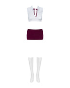 Еротичний костюм студентки Obsessive Student 4 pcs costume L/XL, топ, спідниця, 