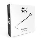 Анальний гак 3 із нашийником з натуральної шкіри Art of Sex - Anal hook, Чорний