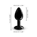 Металева анальна пробка з кристалом Dorcel Diamond Plug Black