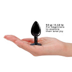 Металева анальна пробка з кристалом Dorcel Diamond Plug Black
