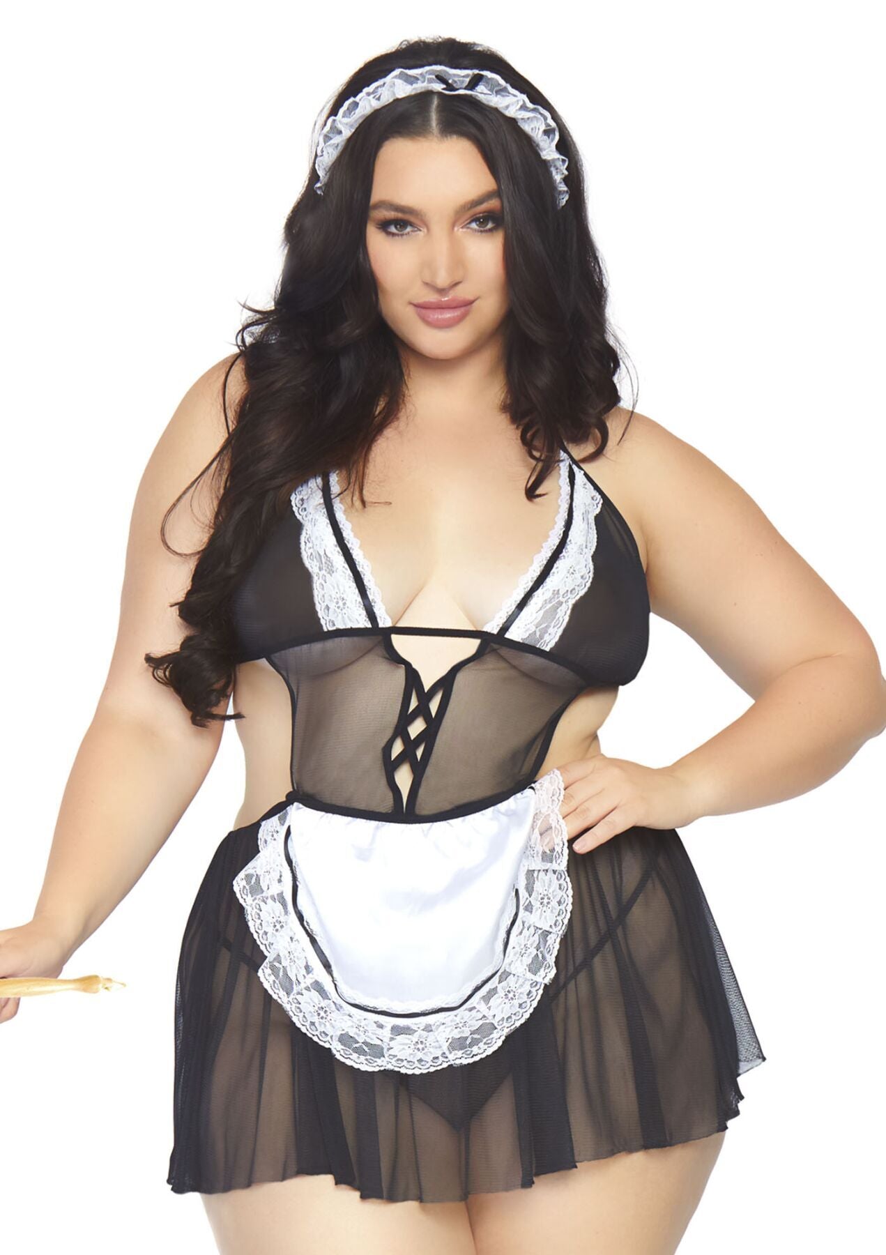Leg Avenue (США) Костюм покоївки Leg Avenue Fantasy French Maid XL/XXL, сукня, трусики, пов’язка