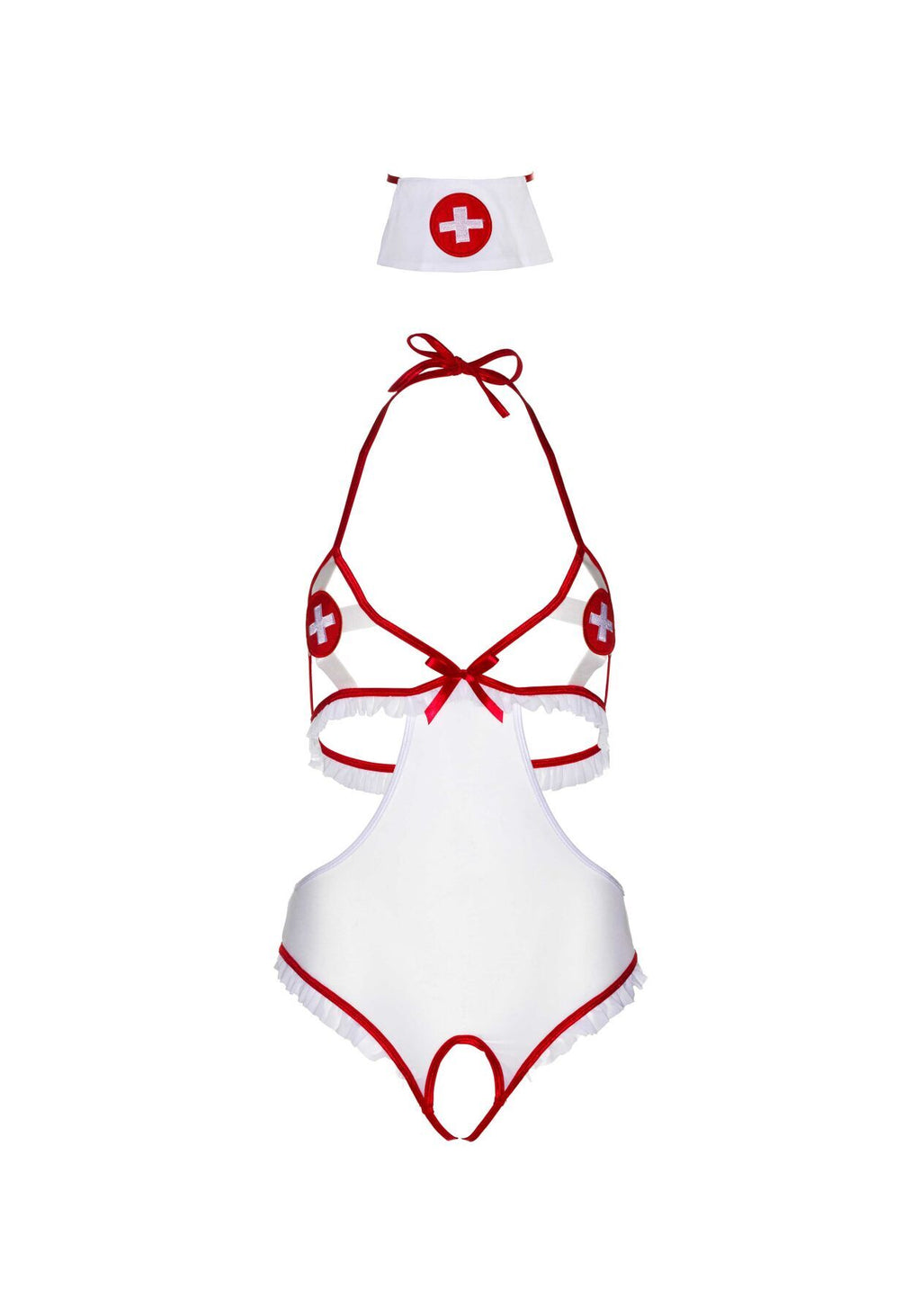 Leg Avenue (США) Костюм медсестри Leg Avenue Naughty Nurse, one size, боді та шапочка