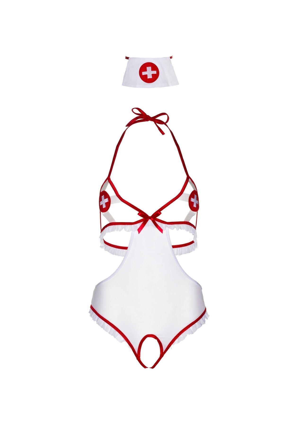 Leg Avenue (США) Костюм медсестри Leg Avenue Naughty Nurse, one size, боді та шапочка