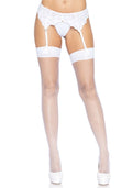Leg Avenue (США) Панчохи-сітка зі швом Leg Avenue Backseam Thigh Highs White, one size