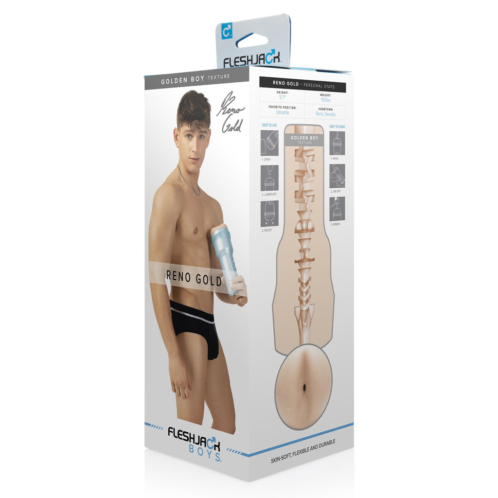 Fleshlight (США) Мастурбатор-дупка Fleshjack Boys: Reno Gold Golden Boy
