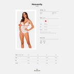 Еротичне напівпрозоре боді Obsessive Heavenlly crotchless teddy, з доступом
