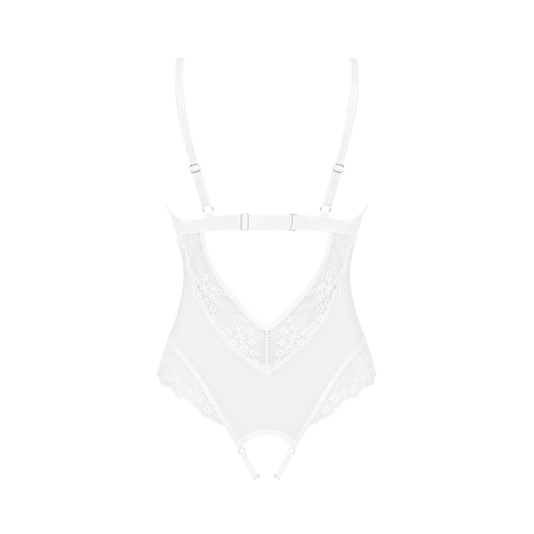 Obsessive (Польща) Еротичне напівпрозоре боді Obsessive Heavenlly crotchless teddy XL/2XL, з доступом